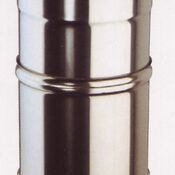 Stainless Steel Flue Single Wall for Gas Pool Heater - 0.5m Length