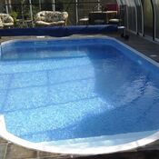Kafko Polymer panel pool with 8ft Roman end