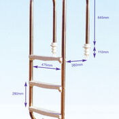 Swimming pool ladder - slimline