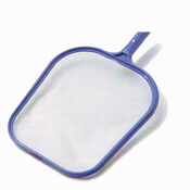 swimming pool surface skim net attaches to telescopic pole
