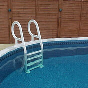 White Resin Off Deck Swimming Pool Ladder