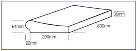 9 inch bullnose coping