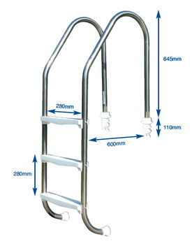 Swimming pool standard ladder