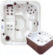 Square Hot Tub for 5 people in Silver Marble