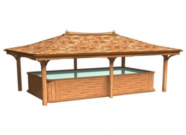 3m x 5m Basic Atlantic Cedar Hot Tub Lodge