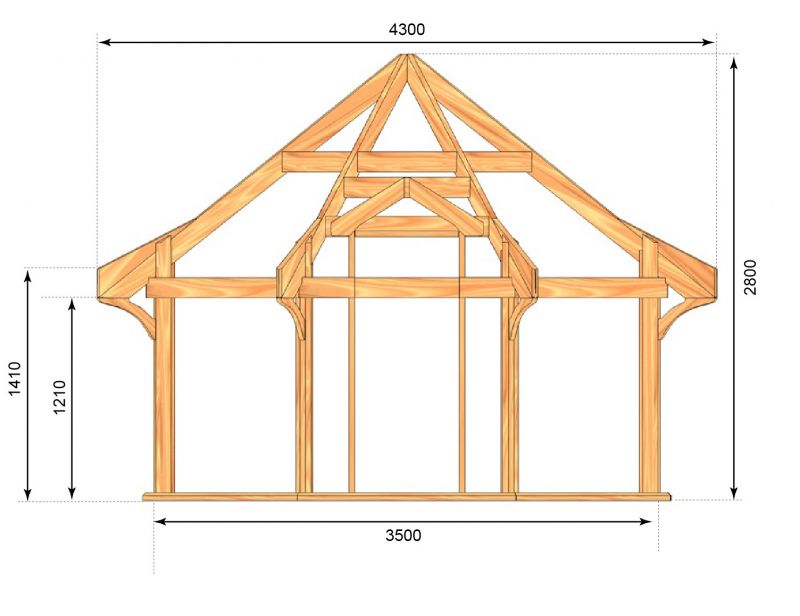 Cedar Cottage 3.5m Dimensions