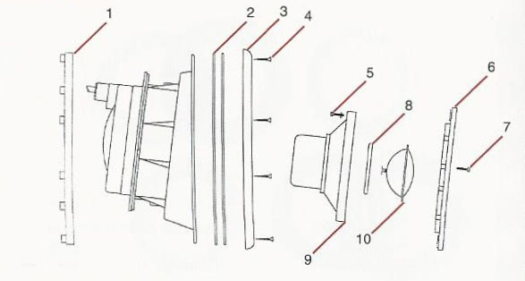 Certikin Underwater light parts diagram