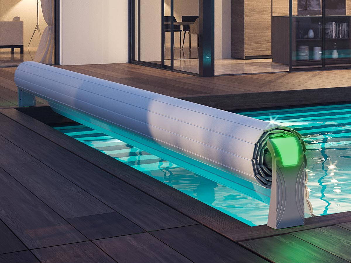 Volet de piscine automatique hors sol open aero abriblue