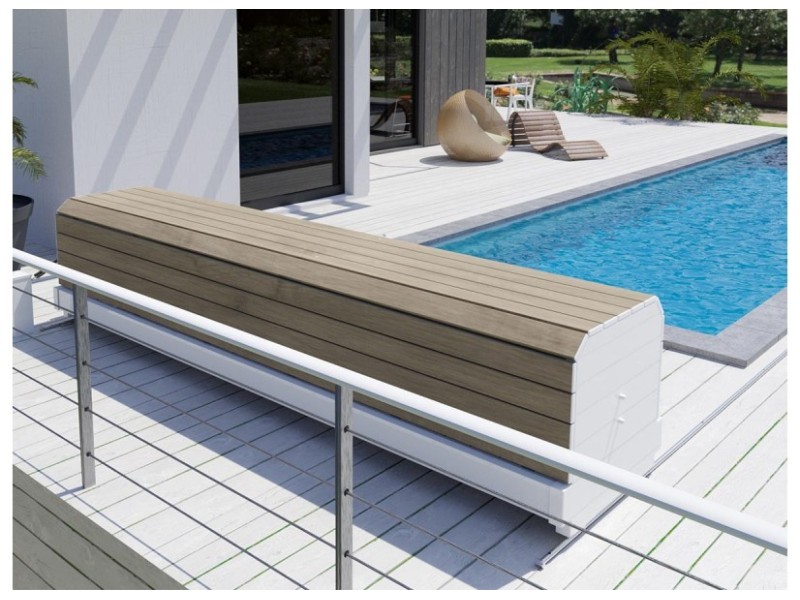 Volet de piscine hors sol banc surf system abriblue