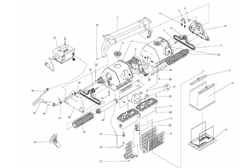 Dolphin 2 x 2 Pro Gyro Parts Diagram