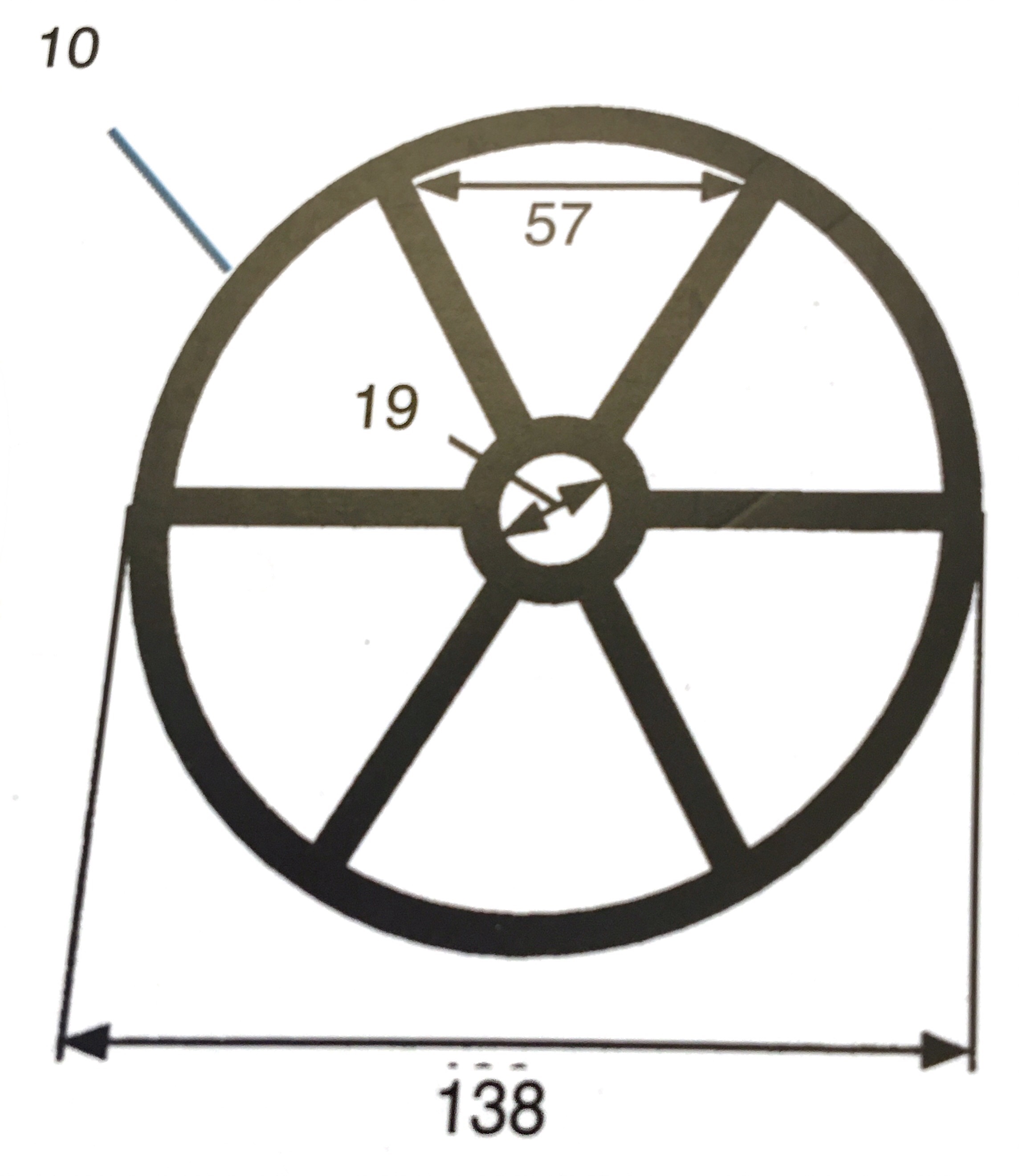 10 Hayward 6-spoke 1.5"