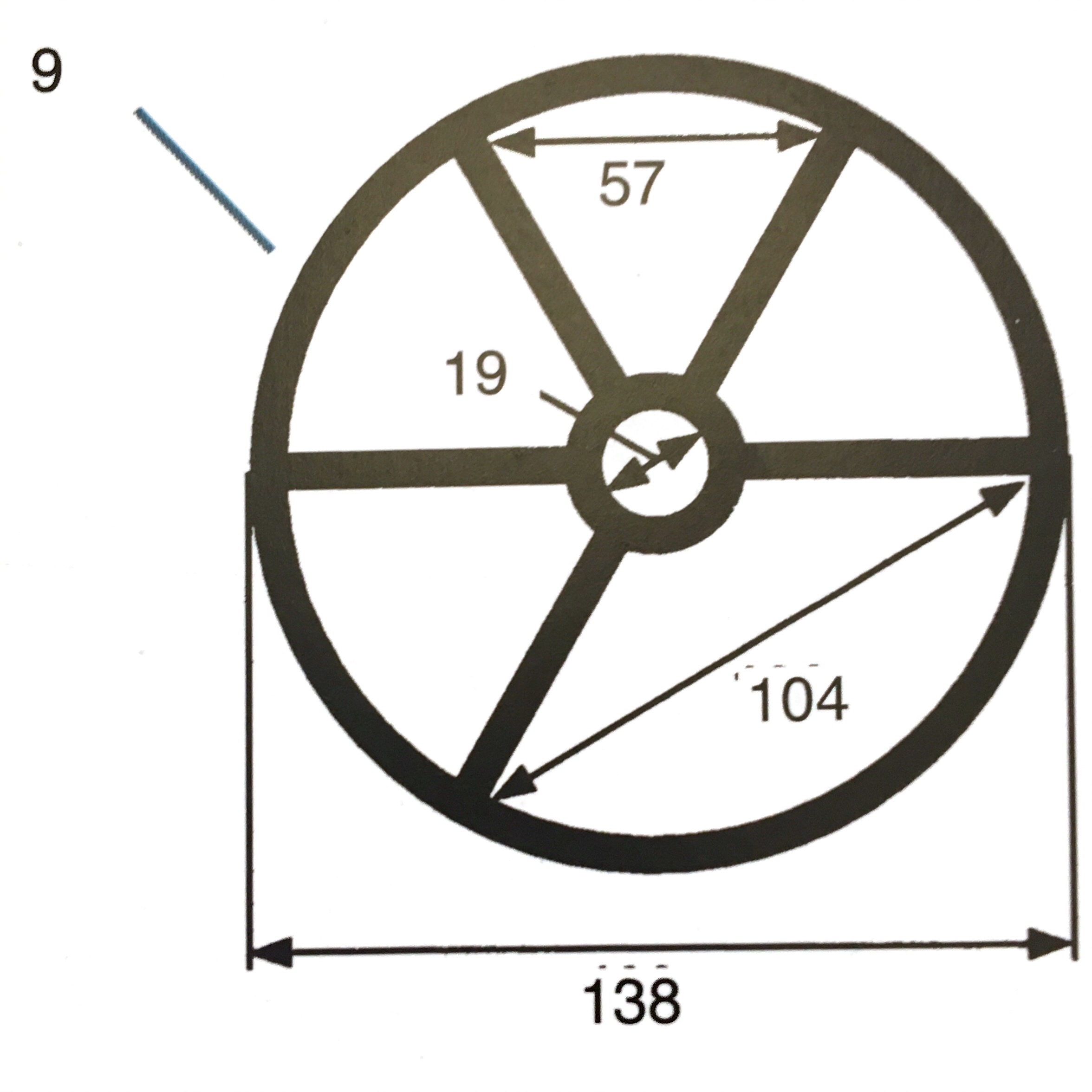 Hayward 5-spoke 1.5" 9 Hayward 5-spoke 1.5"