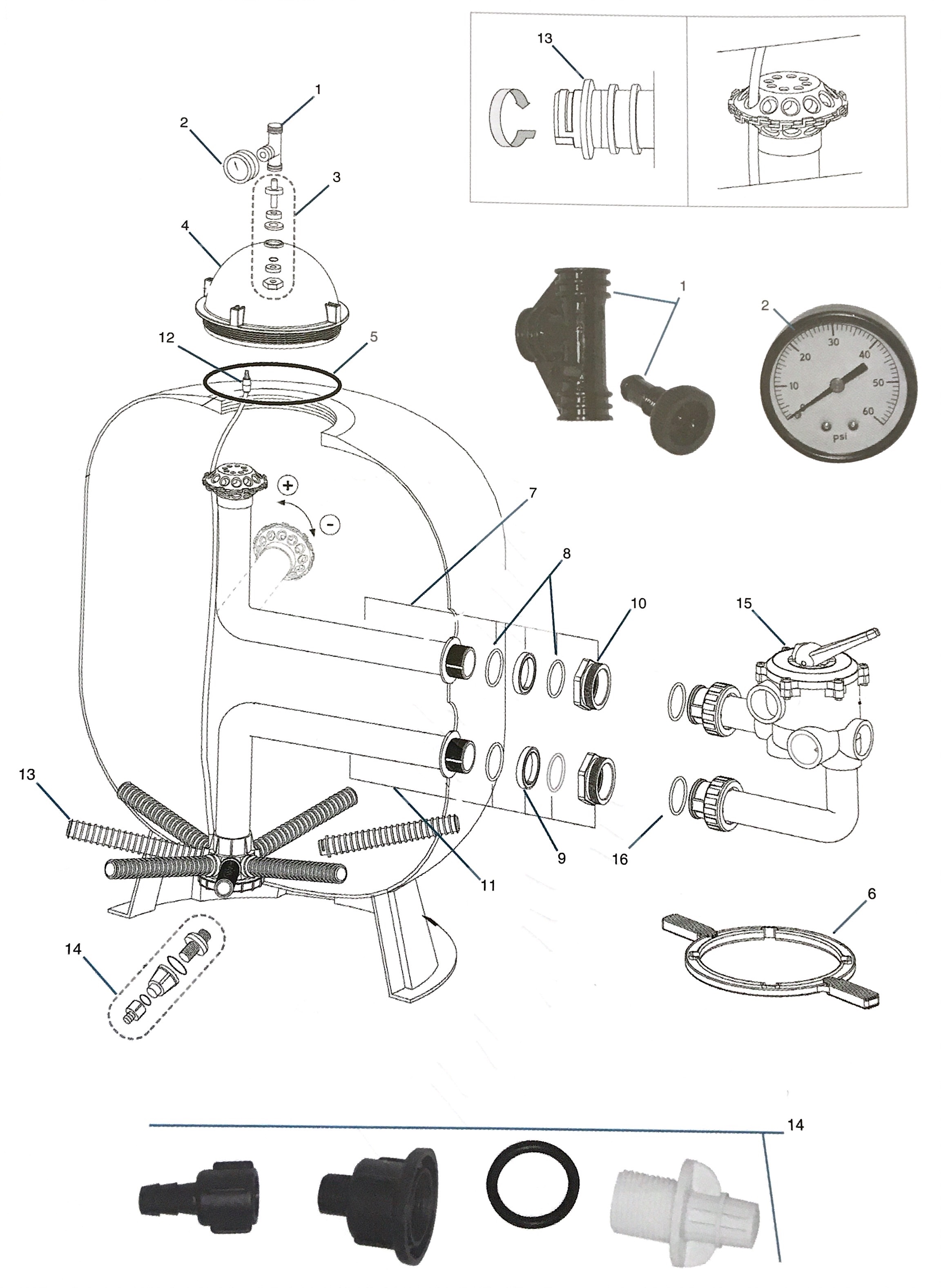 Atika Triton Sand Filter Parts diagram