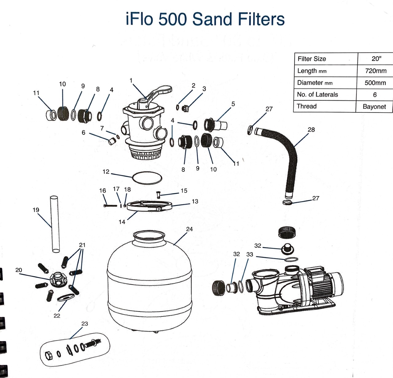 IFlo 20500 20sand 20filter 20parts