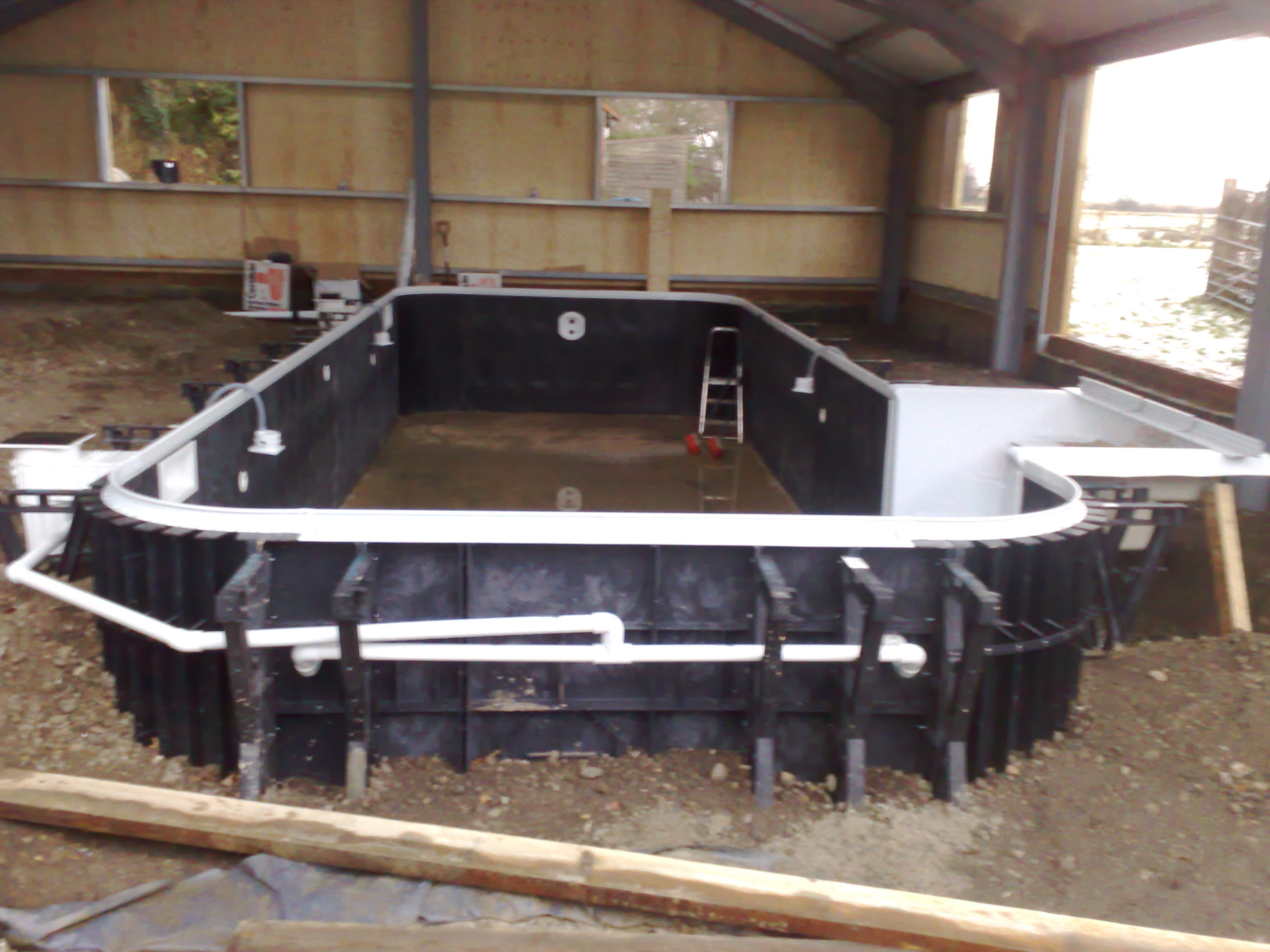 Kafko Polymer Panel swimming pool under construction