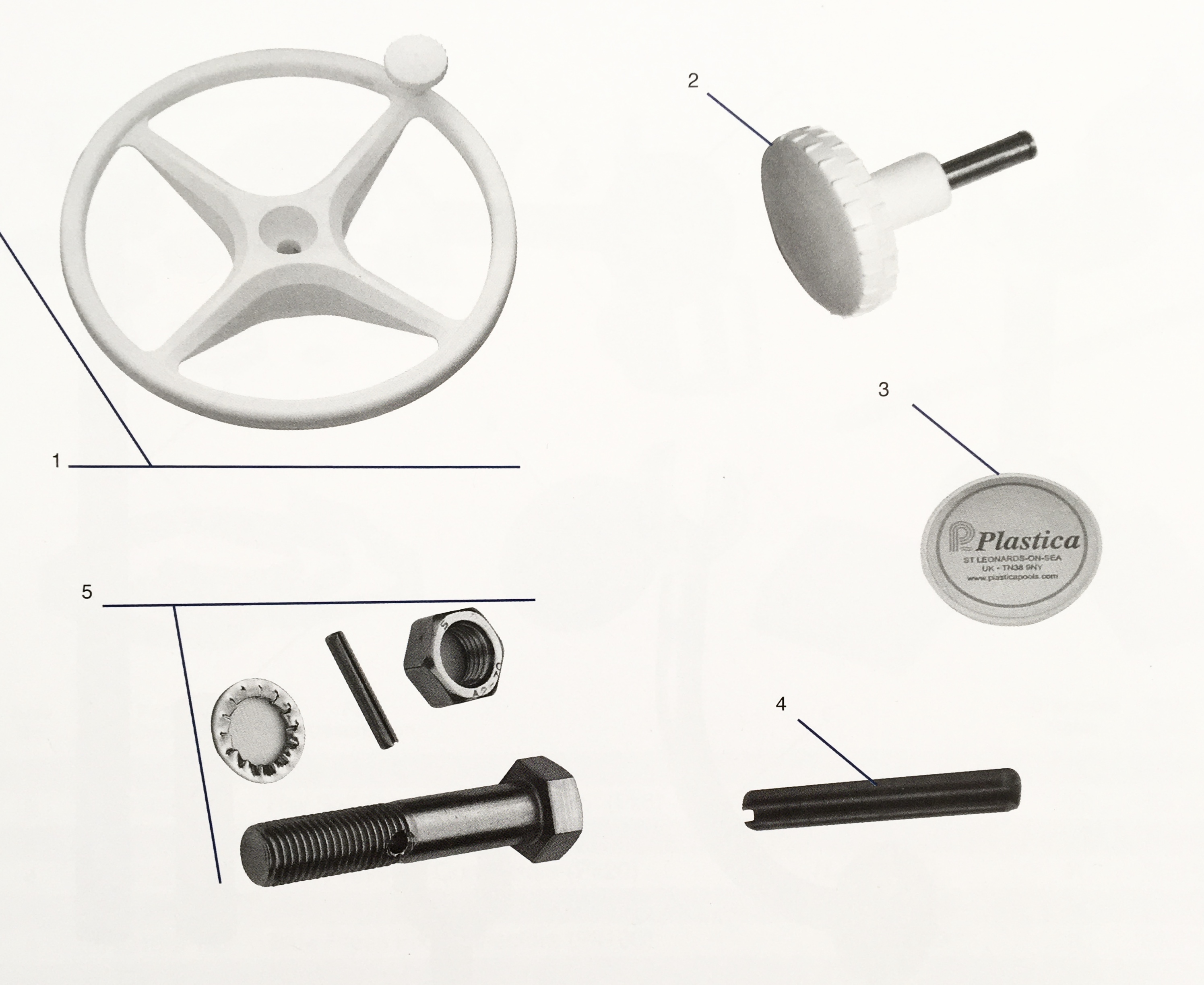 Reel Easy   Sidelock Steering Wheel Components