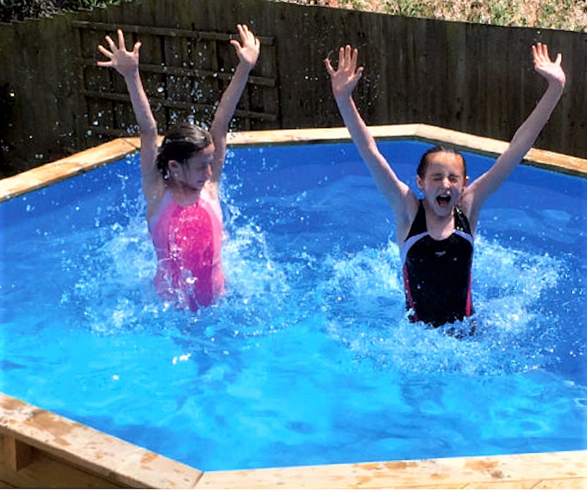 Fun in the Eco Wooden Pool