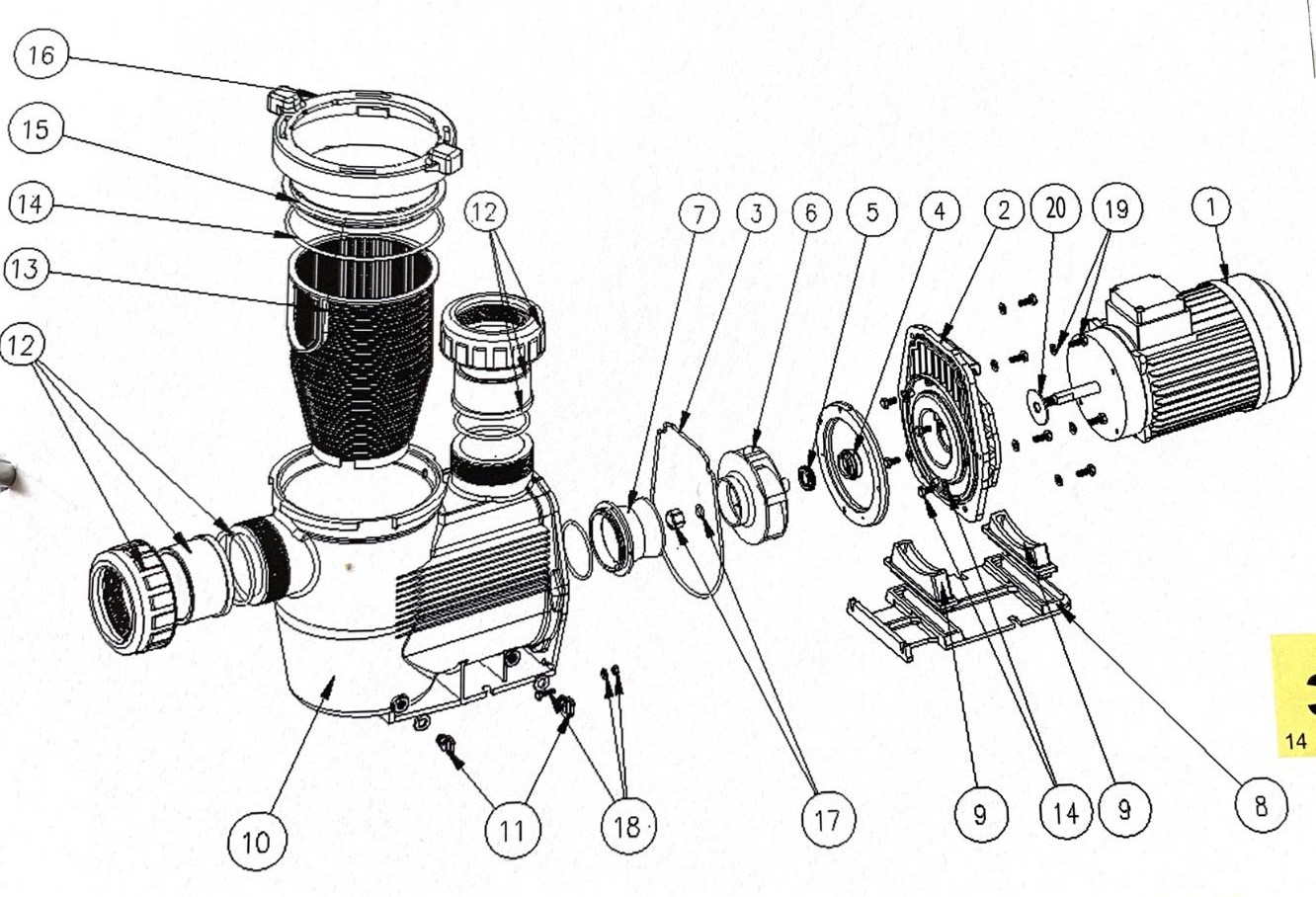 Hydrostar Pump Spares diagram 19