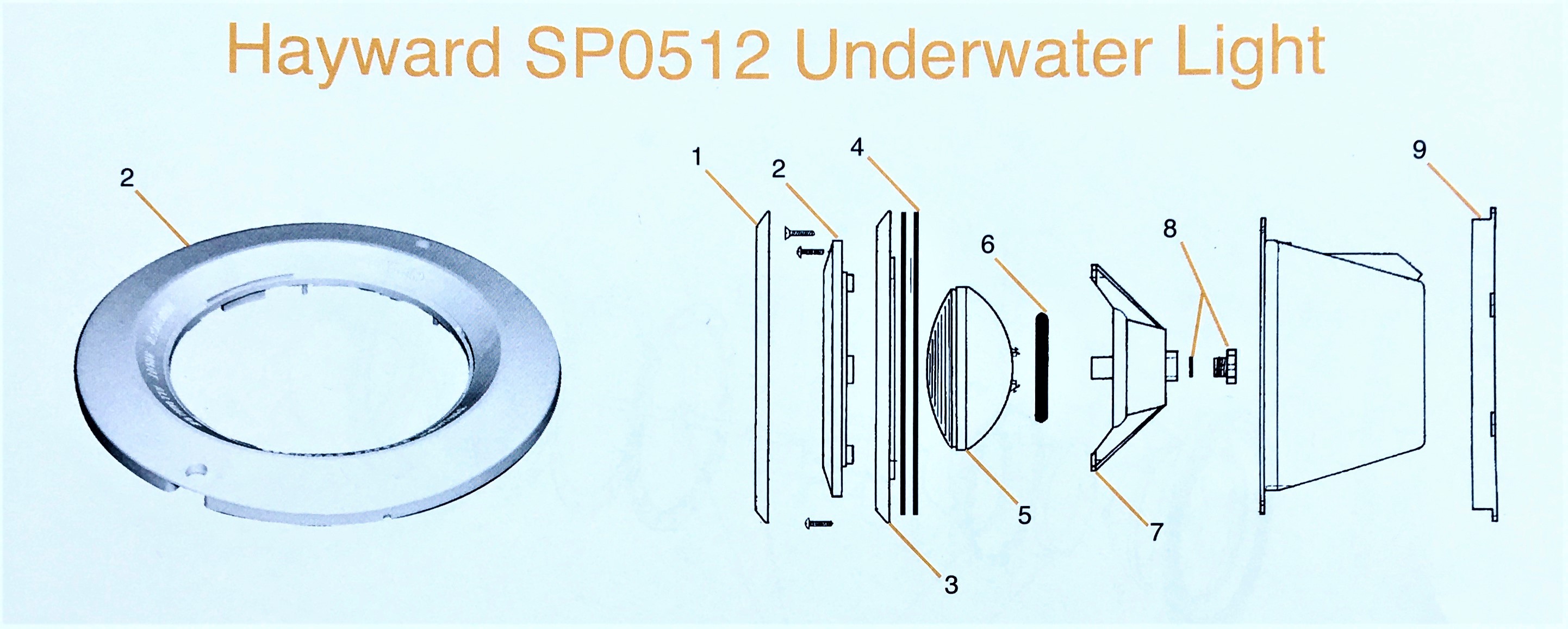 Hayward SP0512 Underwater Light Parts