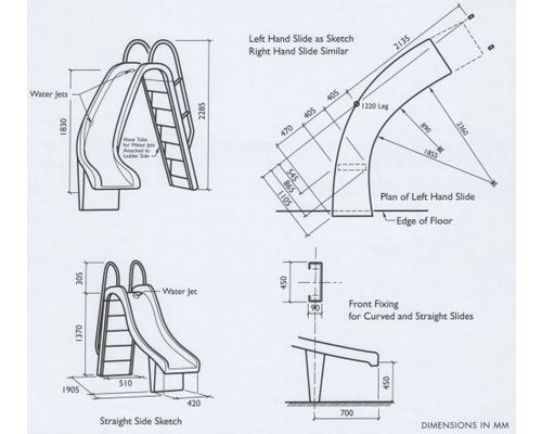 6 Straight And 7 Curved Swimming Pool Slide 6 Straight And 7 Curved Swimming Pool Slide