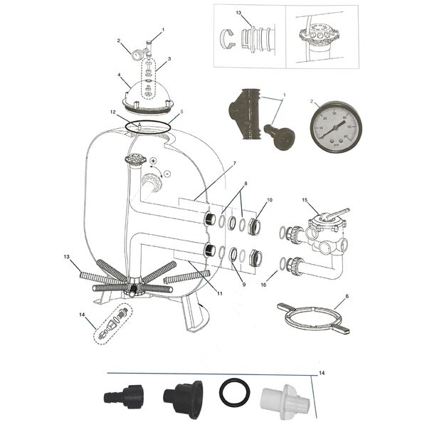 Atika Triton Sand Filter Parts diagram