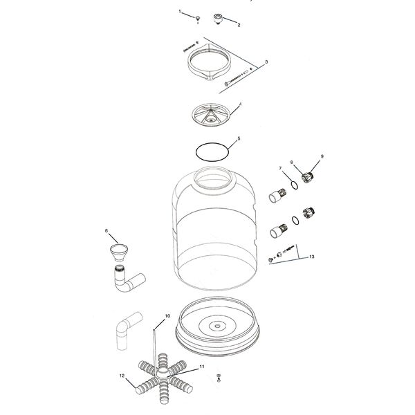 Endurance 20 to 30 inch Sand Filter Parts Diagrammm